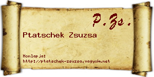 Ptatschek Zsuzsa névjegykártya